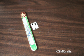 step 5 glue the question mark to Thomas