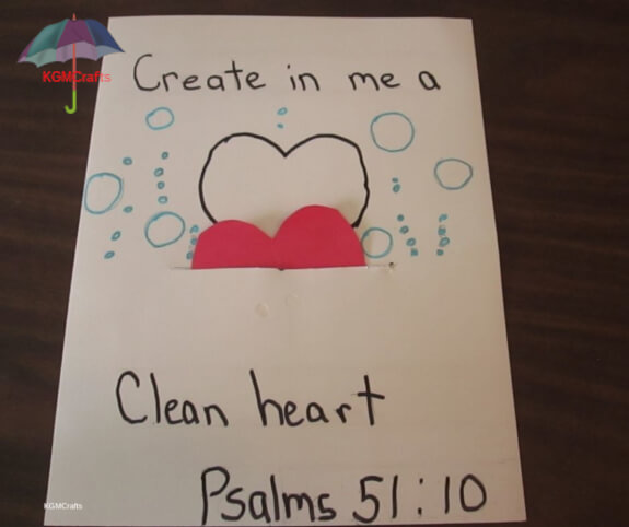 clean heart Bible crafts