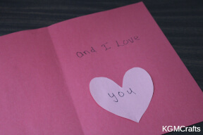 love paper card step 7
