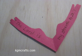 write the verse on the arms