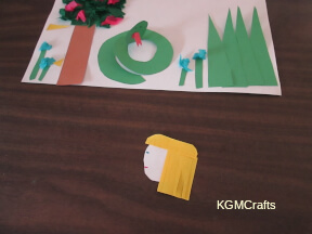 glue the rectangles to the circle