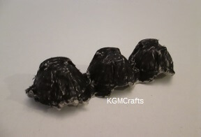 egg carton ant step 1 color three cells of egg carton black