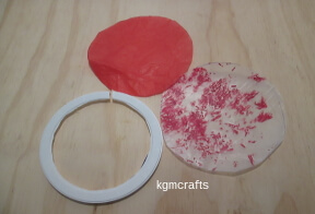 step 3 cut a circle from tissue and the wax paper
