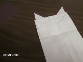 glue the ears to the bag