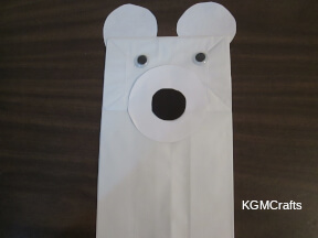 glue the pieces on the bag