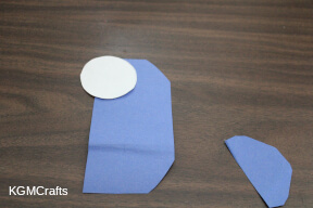 step 5 glue the circle to the rectangle