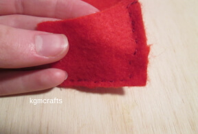 step 2 sew on the corners