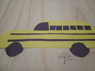 yellow and black paper bus paper school bus