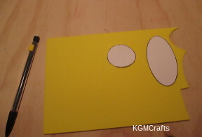 cut head and body from yellow craft foam