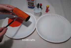 step 3 paint the cardboard tube