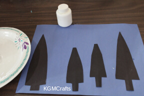 step 2 glue the trees to the background