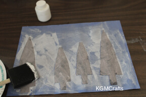 step 3 paint the trees white