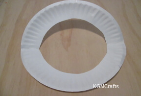 cut rim off one paper plate