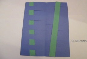 step 2 cut strips size of paper