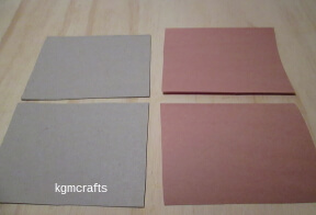 cut cardboard and brown paper