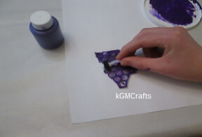 step 3 cover with paint and make print