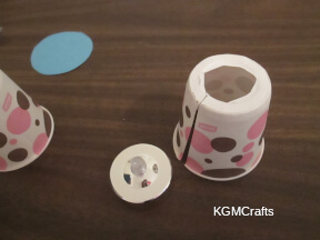 cut the bottom off one cup