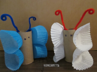 cardboard roll butterfly