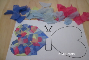 glue tissue on butterfly