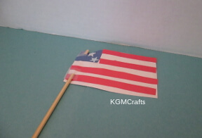 put flag on dowel