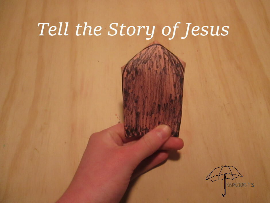 cut and fold paper to tell the story of Jesus' birth, death, and resurrection.