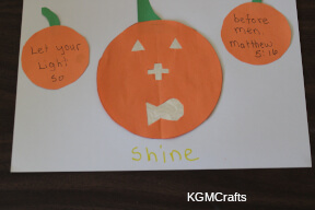 glue the pumpkins to the background