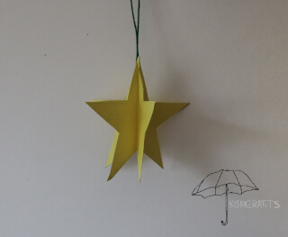 yellow star 3D star