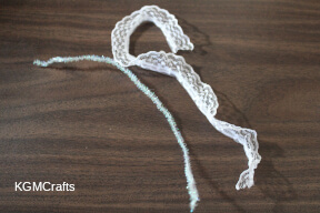 angel step 2 cut a 12 inch piece of lace