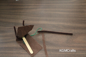 step 2 add the arms to the felt