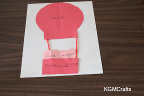 glue the pieces on the background love God neighbor step 6