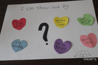 I can show love by I can show love by