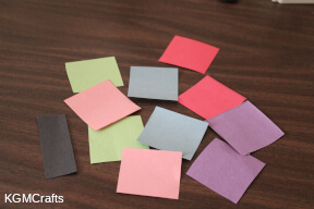 cut several squares of paper show love step 1