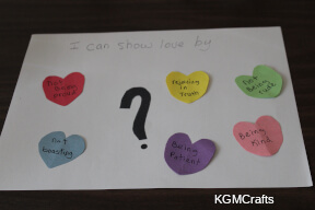 add the hearts to the page show love step 4