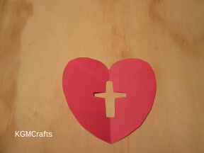 step 3 cut the heart and cross out