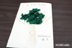 step 9 glue the tissue to the page