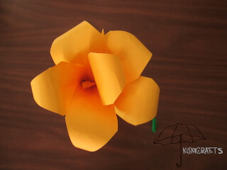 yellow paper lily paper lily