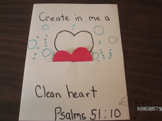 red heart disappearing behind white with words from Psalms 51:10 disappearing heart picture
