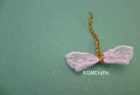 step 4 twist pipe cleaner on lace