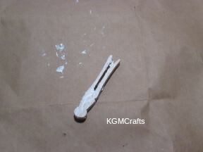 paint the clothespin white