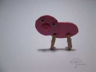 clothespin pig
