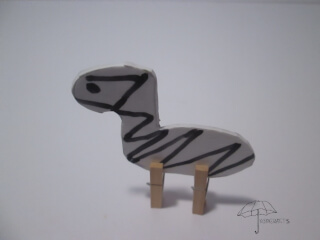 clothespin zebra