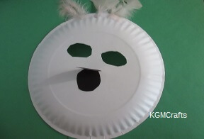 cut eyes add beak and feathers cockatoo mask