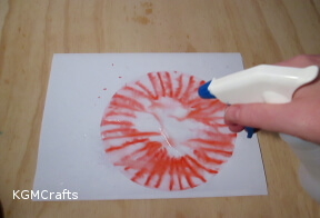 step 2 spray with water