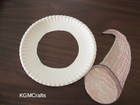 cut the rim out of the paper plate