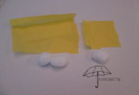 cotton and tissue for bee