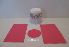 cut pieces to cover cup
