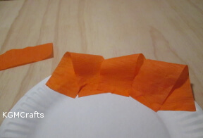 step 2 fold the end over and glue