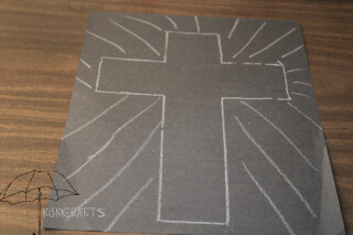 make rays around the cross add white rays to the cross