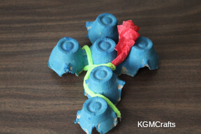use an egg carton for a cross