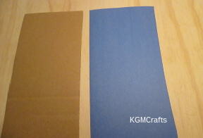step 5 for stand cut cardboard and blue paper